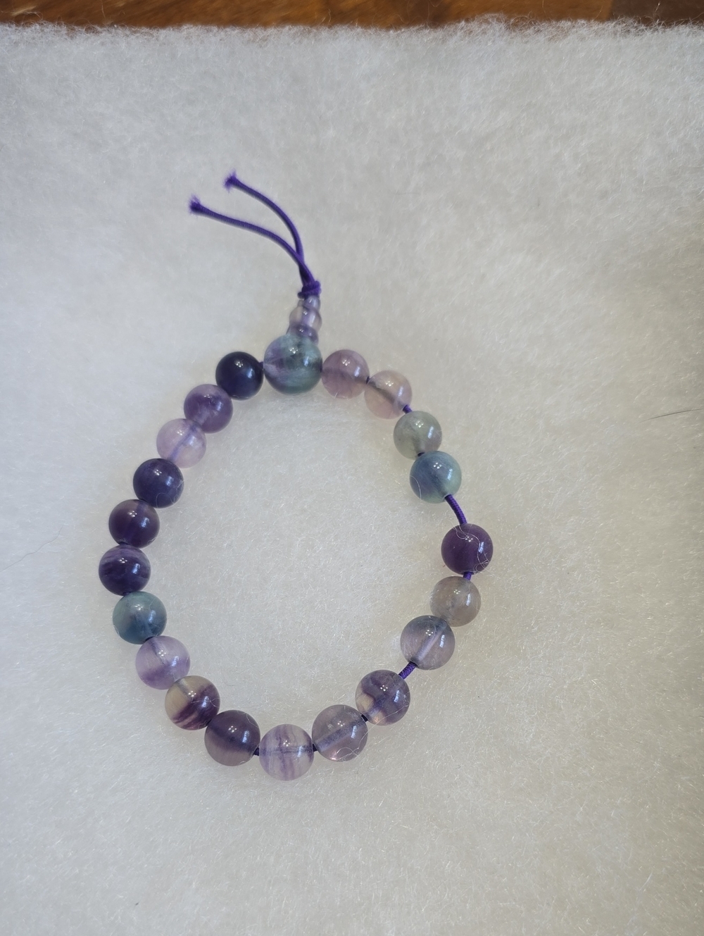 Handcrafted Purple Fluorite Beaded Bracelet